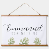 Emmanuel God With Us Watercolor Feuilles Soll