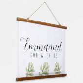 Tapisserie Suspendue Emmanuel God With Us Watercolor Feuilles Soll (Angulaire)