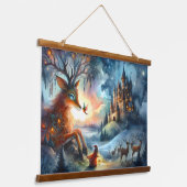 Tapisserie Suspendue Enchanted Castle Winter Art (Angulaire)