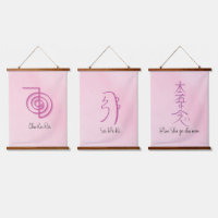 Ensemble de 3 symboles Usui Reiki rose-CKR, SHK &