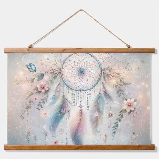 Tapisserie Suspendue Ethereal Boho Dreamcatcher (Devant)
