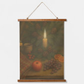 Tapisserie Suspendue Evergreen Table – Candlelight and Calm (Recto)