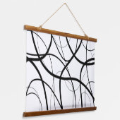 Tapisserie Suspendue Expression en noir et blanc (Angulaire)