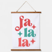 Tapisserie Suspendue Fa La La - Festive vacances Typographie Design (Recto)