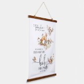 Tapisserie Suspendue Fairy Tale Citrouille Automne Baby shower Bienvenu (Angulaire)