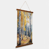 Tapisserie Suspendue Fall Autumn Birch Trees Nature Landscape Art (Angulaire)