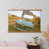 Tapisserie Suspendue Fameux motel Blue Swallow sur la route 66 (Chambre à coucher)