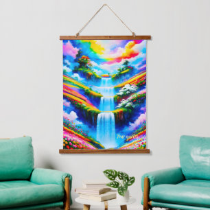 Tapisserie Suspendue Fantaisie de cascade surréaliste Art