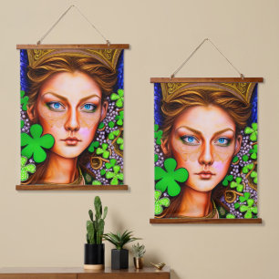 Tapisserie Suspendue Festal Woman St. Patrick's Day