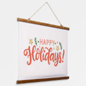 Tapisserie Suspendue Festive Happy Holidays Design (Angulaire)