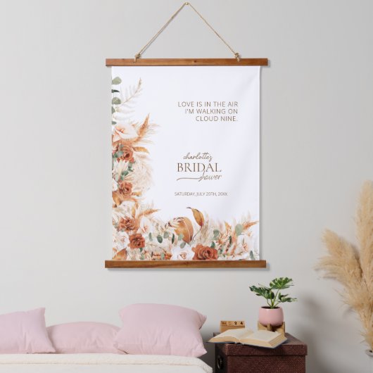 Tapisserie Suspendue Fête de mariage personnalisée avec des pots de fle (Chambre à coucher)