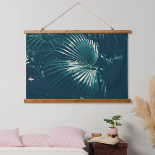 Tapisserie Suspendue Feuille de palmier vert foncé