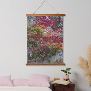 Tapisserie Suspendue Feuilles de Maple d'automne rouges et jaunes