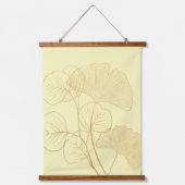 Tapisserie Suspendue Feuilles Gold Gingko (Recto)