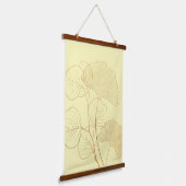 Tapisserie Suspendue Feuilles Gold Gingko (Angulaire)