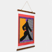 Tapisserie Suspendue Figure De Flèche En Noir (Angulaire)