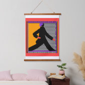 Tapisserie Suspendue Figure De Flèche En Noir (Chambre à coucher)