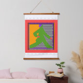 Tapisserie Suspendue Figure De Flèche En Vert (Chambre à coucher)