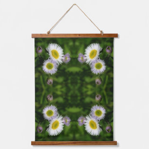 Tapisserie Suspendue Fleabane sauvage Fleur de marguerite Gros plan Abs