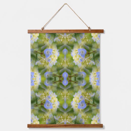 Tapisserie Suspendue Fleur Blue Hydrangea Multipliée Abstraite (Recto)