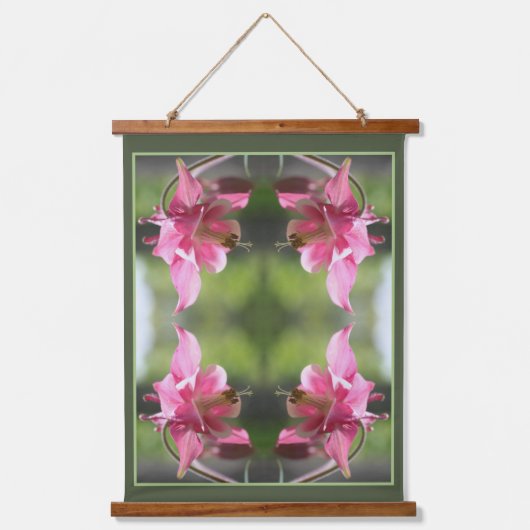 Tapisserie Suspendue Fleur de colonne rose - Fermer Abstrait (Recto)