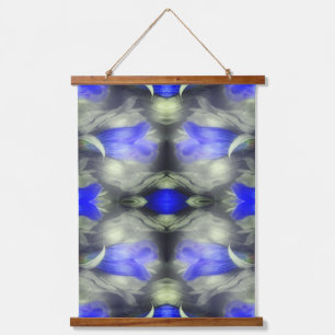 Tapisserie Suspendue Fleur de Gentiane Bleue Nature Abstraite