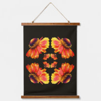 Fleur de Zinnia Rêveuse Art Abstrait