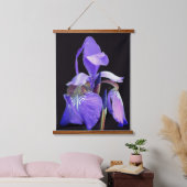 Tapisserie Suspendue Fleur d'iris à drapeau bleu violet (Chambre à coucher)