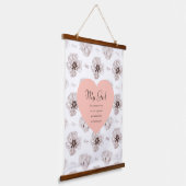 Tapisserie Suspendue Fleur illustrée de pavot (Angulaire)