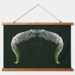 Tapisserie Suspendue Fleur sauvage blanc de curling Abstrait