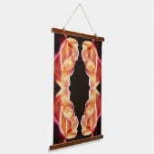 Tapisserie Suspendue Fleur teintée rose jaune Abstraite (Angulaire)