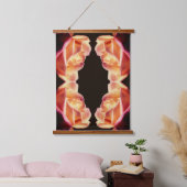 Tapisserie Suspendue Fleur teintée rose jaune Abstraite (Chambre à coucher)