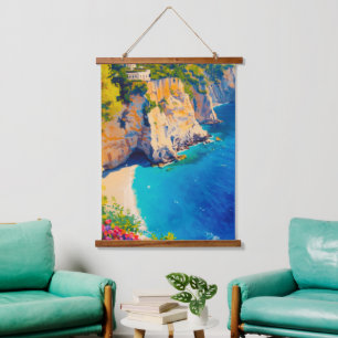 Tapisserie Suspendue Fleurs de la mer Méditerranée