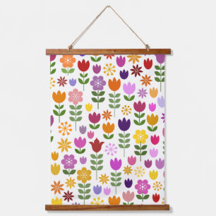 Tapisserie Suspendue Fleurs de style scandinave Grand Motif