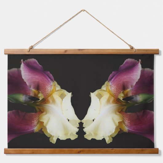 Tapisserie Suspendue Fleurs d'Iris Jaunes (Devant)