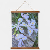 Tapisserie Suspendue Fleurs d'Iris Violet Clair (Recto)