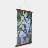 Tapisserie Suspendue Fleurs d'Iris Violet Clair (Angulaire)