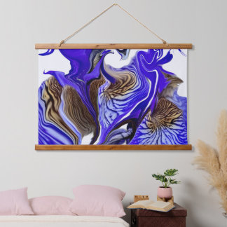 Tapisserie Suspendue Fleurs Iris Violets