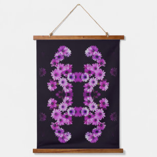 Tapisserie Suspendue Fleurs marguerites violettes africaines Abstraites