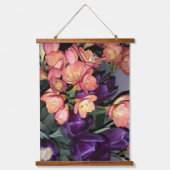 Tapisserie Suspendue Fleurs orange et violette (Recto)