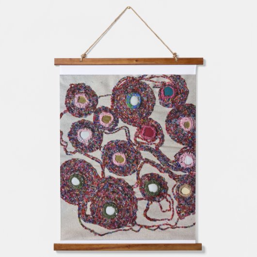 Tapisserie Suspendue Fleurs perlées (Recto)