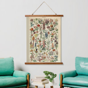 Tapisserie Suspendue Fleurs vintages par Adolphe Millot