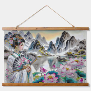 Tapisserie Suspendue Floral Japonaise Geishas femme