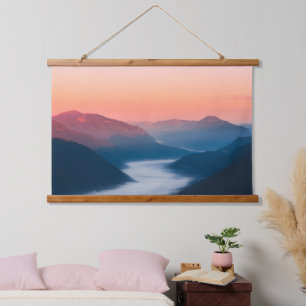 Tapisserie Suspendue Foggy River Soča au lever du soleil