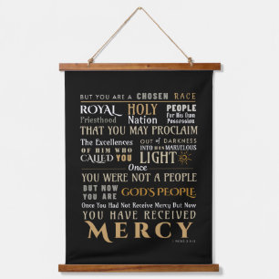 Tapisserie Suspendue Foi Chrétienne 1 Pierre 2:9-10 Vous Êtes Choisi Mu
