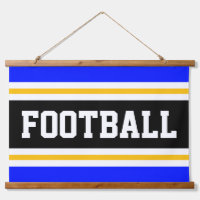 FOOTBALL Vivid Bleu Noir Jaune Blancs