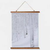 Tapisserie Suspendue Forêt couverte neige hiver merveilleuse (Recto)