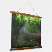 Tapisserie Suspendue Forêt enchantée et cascade (Angulaire)