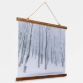 Tapisserie Suspendue Forêt gelée couverte de neige en hiver (Angulaire)