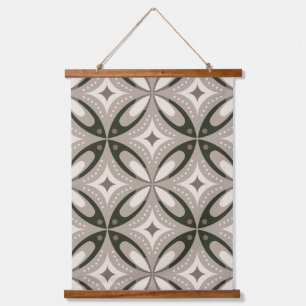 Tapisserie Suspendue Formes circulaires rétro beige et marron